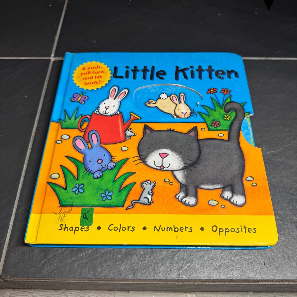 Rare Little Kitten Igloo Books Board Book Push Pull Turn Lift Kait Eaton Animal